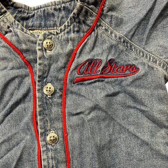 All Star Looney Tunes 90’s Baseball No. 1 Baby Romper - Picture 4 of 7